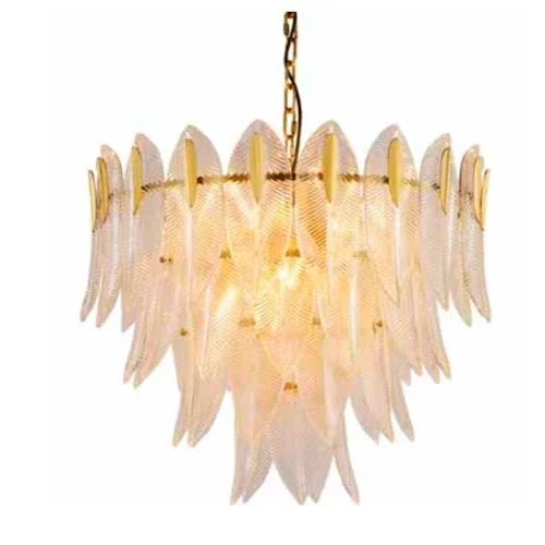 Lustre Pendente de Cristal Barcelona com design moderno e detalhes dourados. Lustres Genesis loja online de Lustres e Iluminação Decorativa